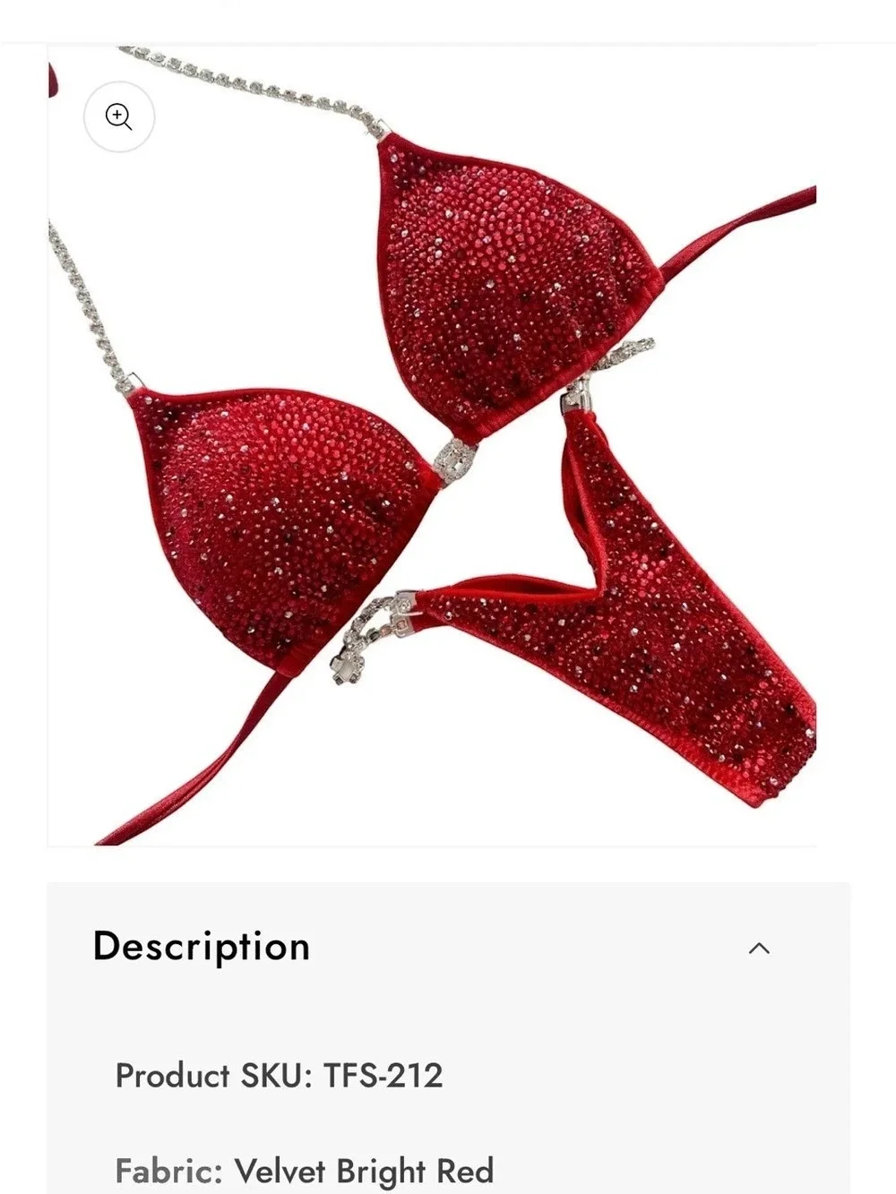 Toxic Angelz Bikinis- Velvet -Red Rhinestone Bikini -NPC Bikini